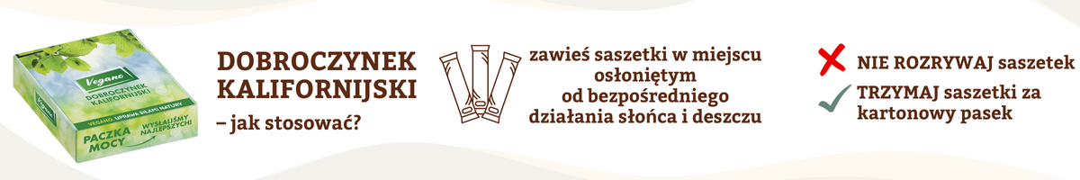 Jak stosować dobroczynka kalifornijskiego?