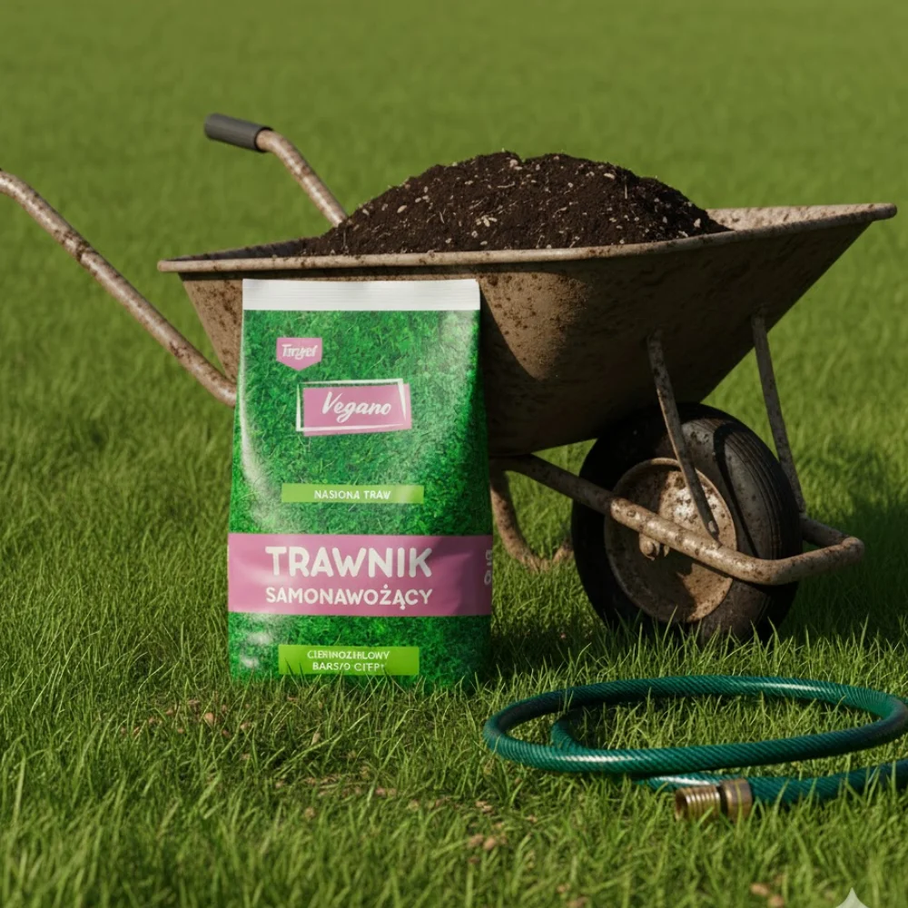 Nasiona trawy – Trawnik samonawożacy – 1 kg Vegano Trawnik_samonawozacy_do_ogrodu