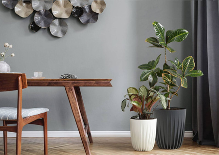 Doniczka Ø300 mm Mira Eco Recycled – Antracyt – Lamela