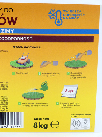 Nawóz jesienny do trawników przygotowujący do zimy – 8 kg Target