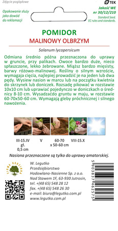 Pomidor Malinowy Olbrzym 1 g Legutko