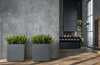 Kwietnik Karo Eco Recycled Beton – Biały – 400x400 mm Lamela