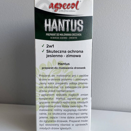 Hantus 2w1 – Do Bielenia Drzew i Chroni Przed Podgryzaniem – 250 ml Agrecol