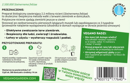 Ziemiórka Stoper – pożyteczne nicienie na ziemiórki 2,5 mln nicieni Vegano