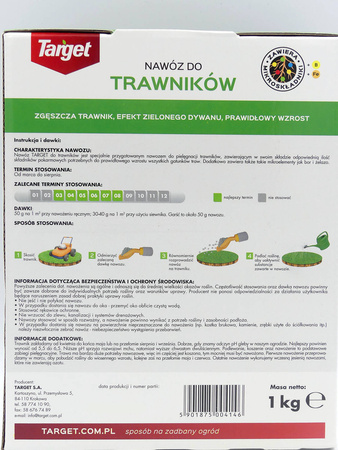 Nawóz do trawnika zagęszczający murawę z mikroelementami – 1 kg Target