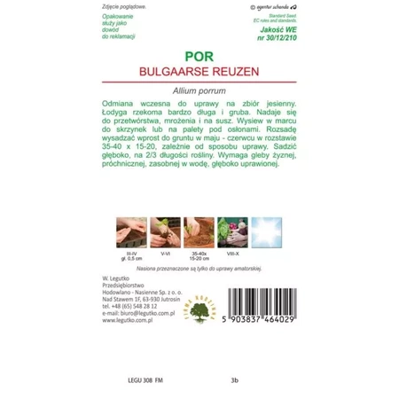 Por Wczesny 'Bulgaarse Reuzen' – 1 g Legutko