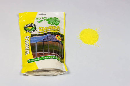 Siarka granulowana – do zakwaszania gleby i dezynfekcji szklarni – 1 kg Ogród Start