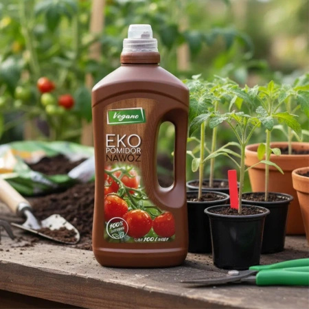 Ekopomidor – ekologiczny nawóz do pomidorów w gruncie i szklarni 1 l Vegano