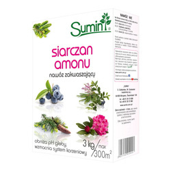 Siarczan amonu nawóz zakwaszający – do borówek, iglaków, hortensji – 3 kg Sumin