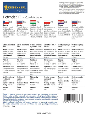 Cukinia 'Defender' F1 - Nasiona - Kiepenkerl