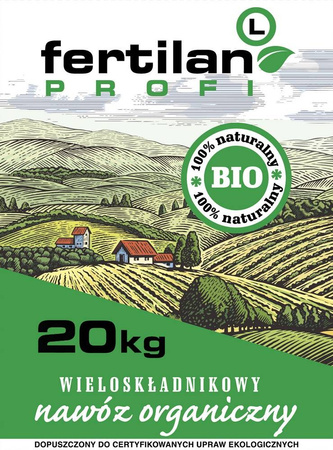 Nawóz naturalny z wełną owczą do ogrodu – 20 kg Fertilan L