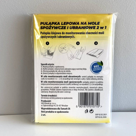 Pułapka Lep Na Mole Kuchenne i Ubraniowe – 2 szt. Target