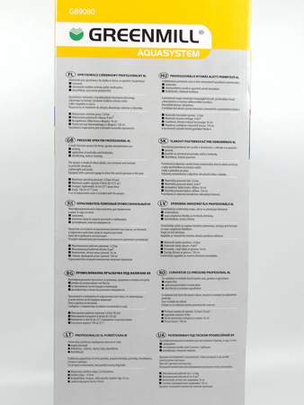 Opryskiwacz Ciśnieniowy z Manometrem – Z Akcesoriami – 8 l Greenmill