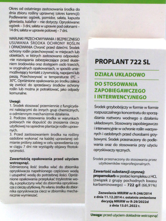 Proplant 722 SL – Zwalcza Fytoftorozę – 10 ml Target