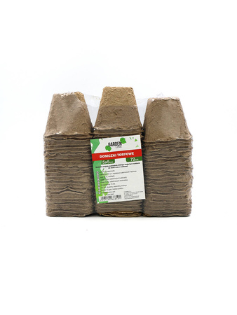 Doniczki Torfowe Kwadratowe 5x5 cm – 72 szt.