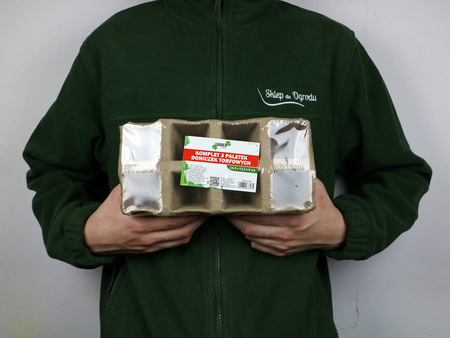 Paletka Doniczek Torfowych 8 komórek – 3 szt.