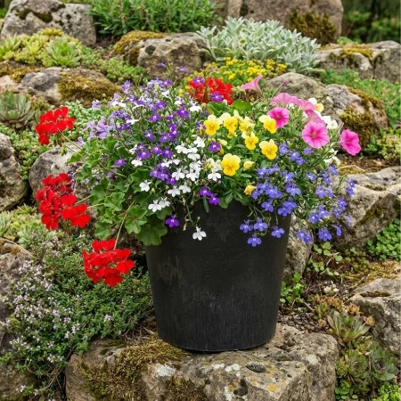 Doniczka czarna OCTAVIA 40x38cm Multy Home