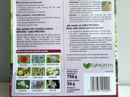 Łąka Kwietna – Kwiaty i Trawy Otoczkowane – 800 g Substral