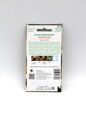 Seler korzeniowy ‘Prager Reuzen’ – 1,2 g Legutko