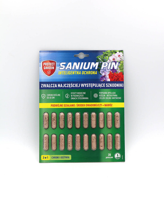 Sanium Pin – Pałeczki 2w1 – Na Szkodniki + Nawóz – 2 g Protect Garden