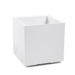 Kwietnik Karo Eco Recycled Beton – Biały – 400x400 mm Lamela