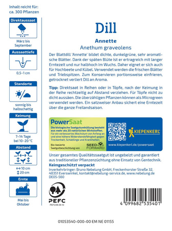 Koper Anette, nasiona otoczkowane Kiepenkerl