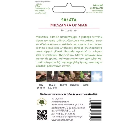 Sałata Mieszanka Odmian – 1,5 g Legutko