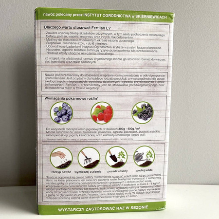 Nawóz wieloskładnikowy organiczny z wełną owczą – do owoców – 1,2 kg Fertilan L