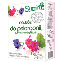 Nawóz do pelargonii, surfinii i petunii granulowany – 1 kg Sumin