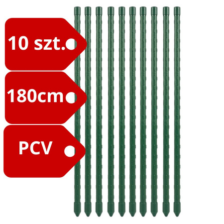 Tyczka PCV Zielona 180 cm - 10 szt. Green Star