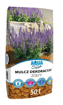 Mulcz Dekoracyjny Aqua Save – Żółty – Paleta 48x50 l Agaris