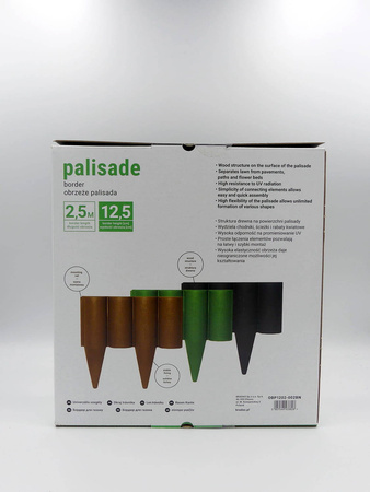 Obrzeże Palisada BRĄZOWE – 2,5 m Bradas