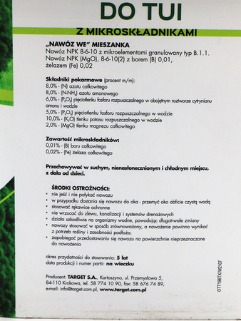 Nawóz Do Tui z Mikroelementami – 4 kg Target