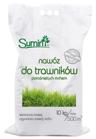 Nawóz do trawy z mchem – 10 kg (worek) Sumin Optymalny Skład