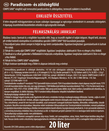 Podłoże do pomidorów i warzyw – ziemia z nawozem NPK – 20 l Compo