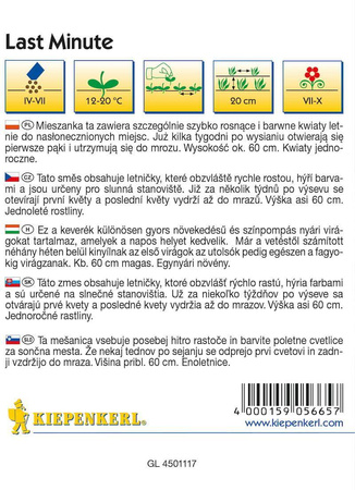 Kwiaty Szybko Rosnące – Mix Nasion – Kiepenkerl