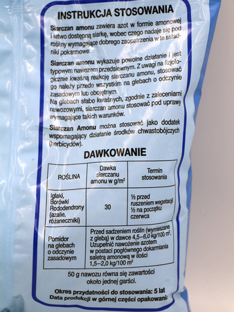 Siarczan amonu – nawóz do warzyw strączkowych  i innych – 2 kg Ogród Start