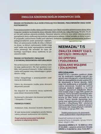 NeemAzal na ziemióki, mączliki, mszyce, stonkę i gąsienice – 10 ml Target