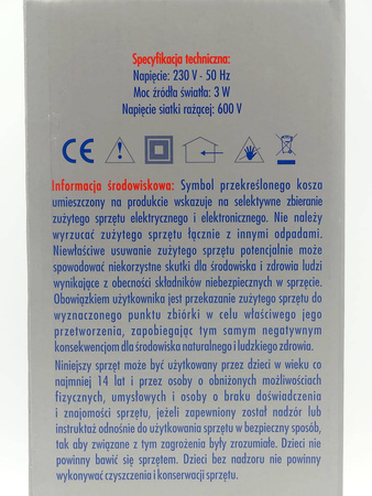 Lampa Owadobójcza UV – Na Komary, Muchy, Meszki i Osy – Bros