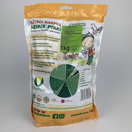 Ziarna Dla Ptaków – Dzieci Karmią Dzikie Ptaki – 1 kg Agronas