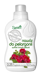 Nawóz do pelargonii, surfinii i petunii w płynie – 250 ml Sumin