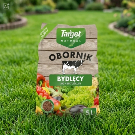Obornik bydlęcy granulowany – nawóz do warzyw, owoców, roślin doniczkowych i trawnika – 5 l Target