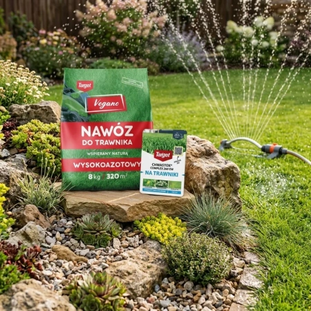 Nawóz wysokoazotowy 8 kg Vegano + Chwastox Complex 100 ml (ZESTAW)