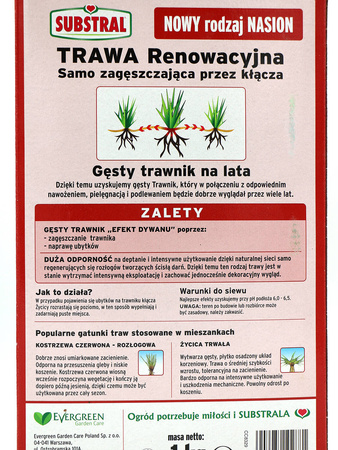 Trawa Samo Zagęszczająca – Renowacyjna – 1 kg Substral