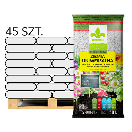 Ziemia Uniwersalna Bez Torfu Terra Preta – Paleta 45x50 l Kronen