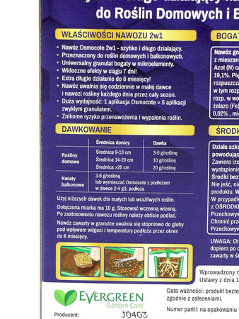 Nawóz Uniwersalny – Osmocote 2w1 – 300 g Substral