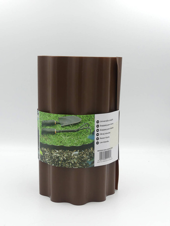 Obrzeże Trawnikowe Faliste BRĄZOWE – 25 cm x 9 m Bradas