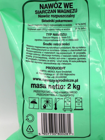Siarczan magnezu – nawóz wspierający fotosyntezę – 2 kg Ogród Start