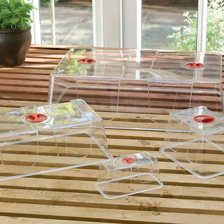 Zestaw: Mini pokrywka do tacy wysiewowej + Mini taca do wysiewu z otworami - 16,5x9,5 cm – Garland