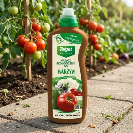 Ekologiczny nawóz do warzyw w płynie (pomidorów, papryki, ogórków, bakłażana, dyni, kapustnych) – 1 l Target